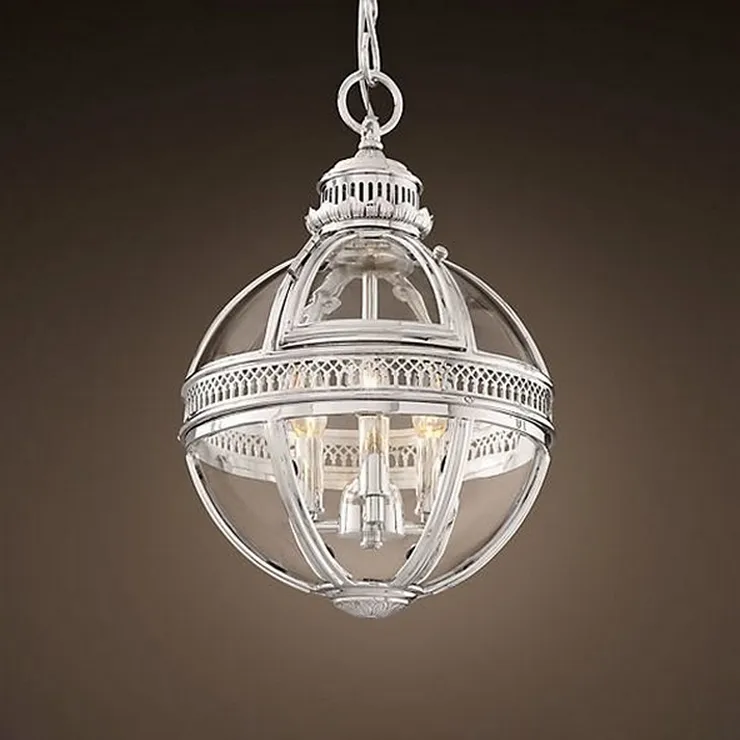 Люстра Lantern Residential D60 никель в стиле Eichholtz