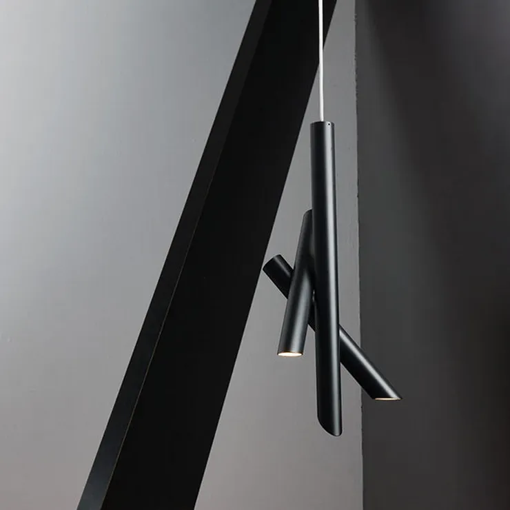 Светильник Tubes 3 Black в стиле Nemo