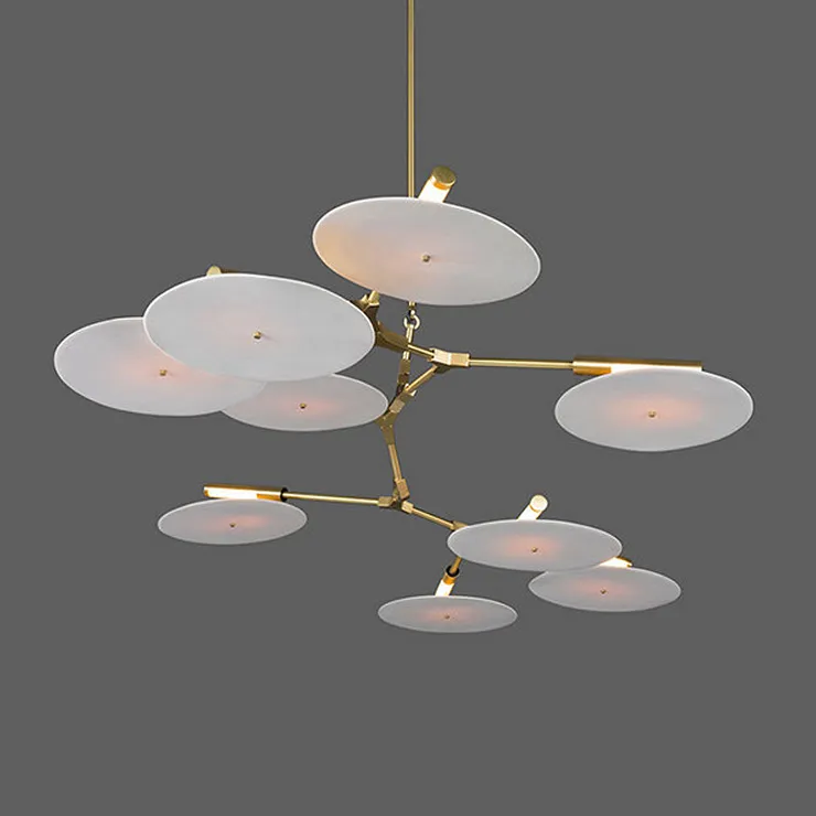 Люстра подвесная Branching Disc 9 Gold
