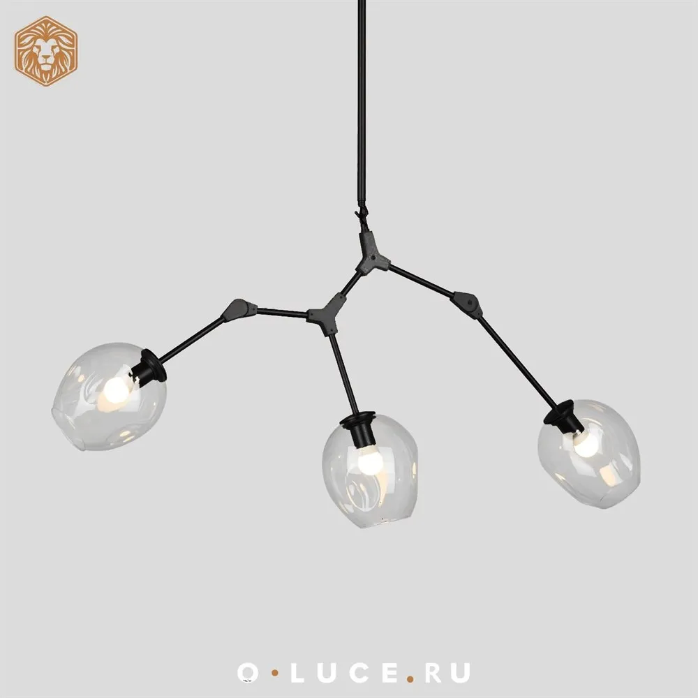 Люстра Branching Bubbles 3 Black в стиле Lindsey Adelman