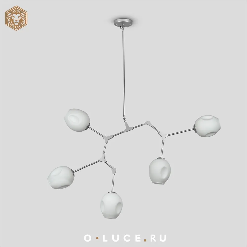 Люстра Branching Bubbles 5 Nickel в стиле Lindsey Adelman