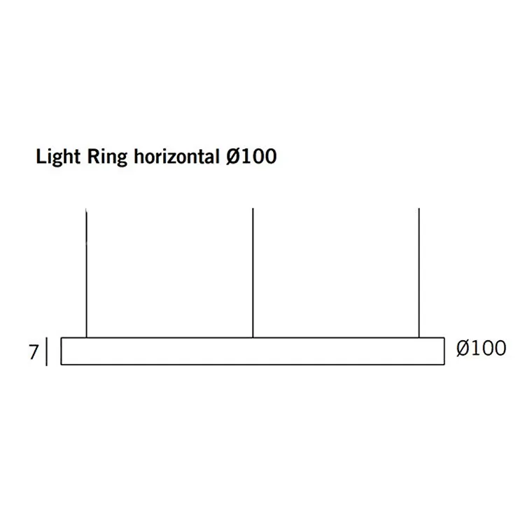 Светильник Light Ring Horizontal D100 Brass в стиле Henge