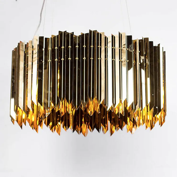 Люстра Facet 12 Chrome Gold в стиле Tom Kirk