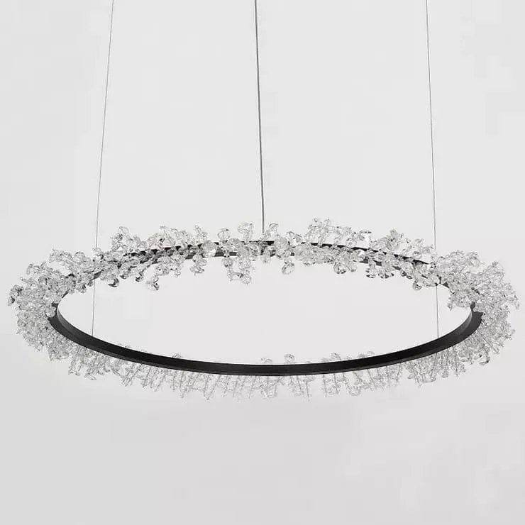 Люстра Halo Crystal Pendant Lamp черный D100