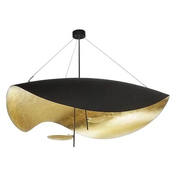 Подвесной светильник Lederam Manta S2 black-gold XL  в стиле Catellani & Smith
