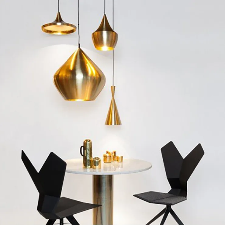 Светильник Beat Light Tall Gold в стиле Tom Dixon