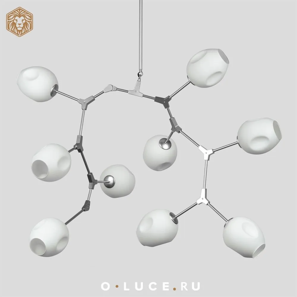 Люстра Branching Bubbles 9 Nikel в стиле Lindsey Adelman