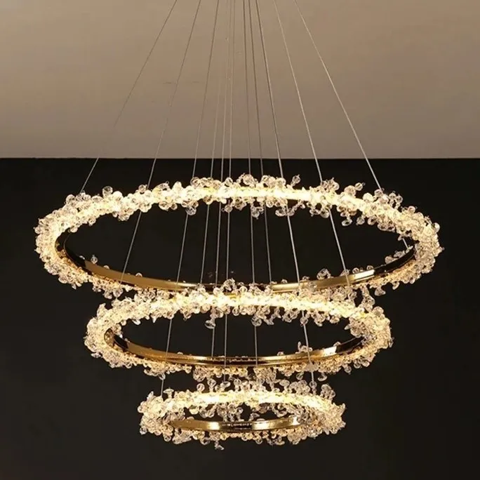 Люстра Halo Crystal Pendant Lamp золото D110