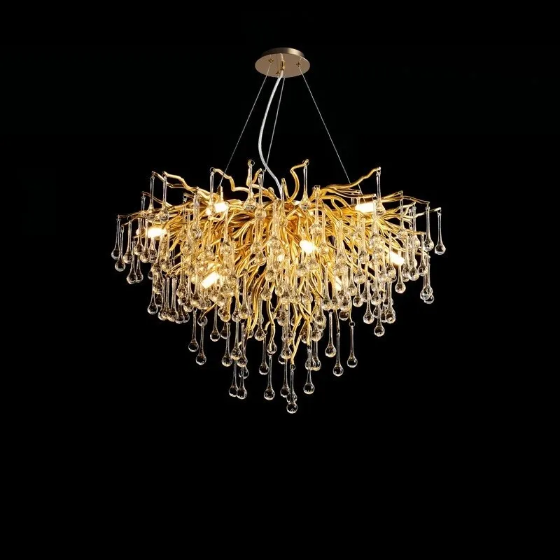 Люстра Droplet Chandelier Gold D100