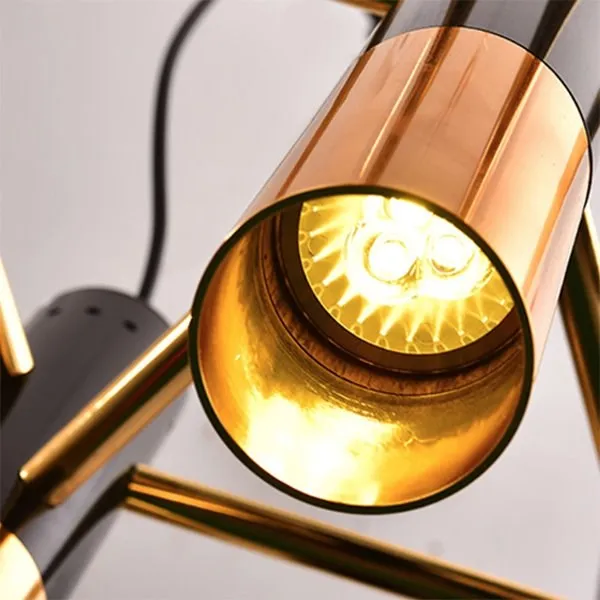 Люстра Ike 19 Lamp Черный + Золотой в стиле Delightful