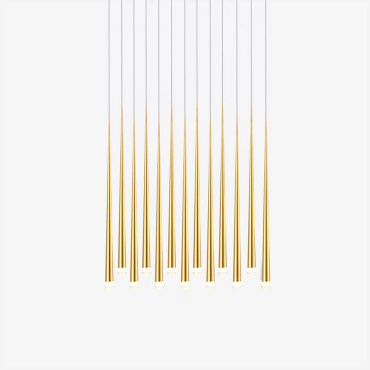 Люстра Slim 13 Gold Rectangle в стиле Vibia