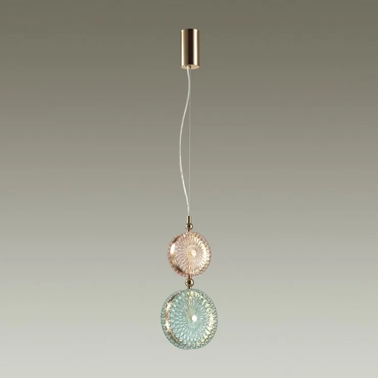 Светильник подвесной Lolly Pop Gold pink/blue