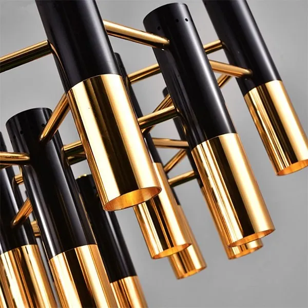 Люстра Ike 19 Lamp Черный + Золотой в стиле Delightful
