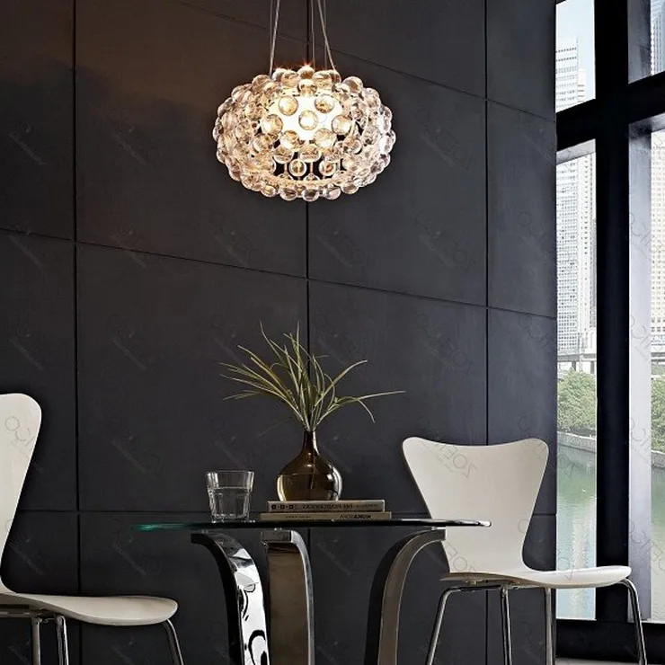 Люстра подвесная Caboche Clear D35 в стиле Foscarini