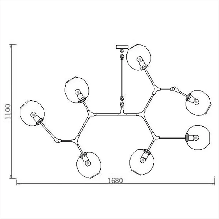 Люстра Branching Bubbles 7 Gold