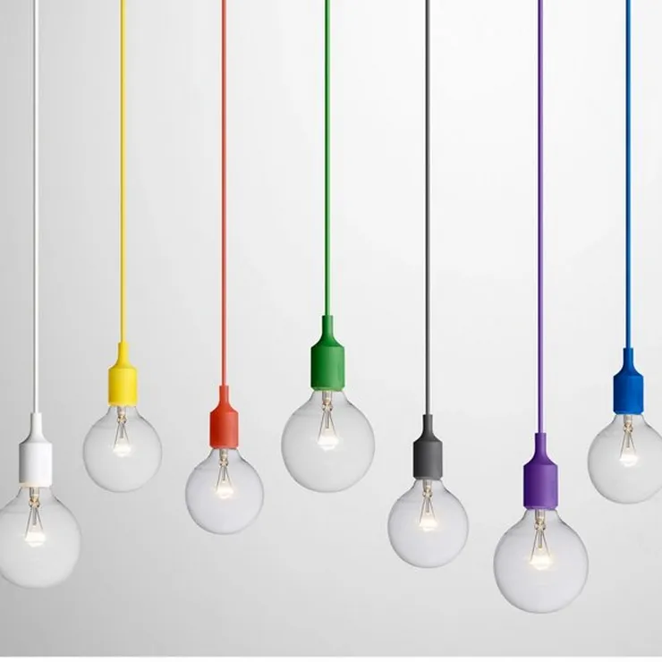 Светильник E27 Color  Желтый в стиле Muuto