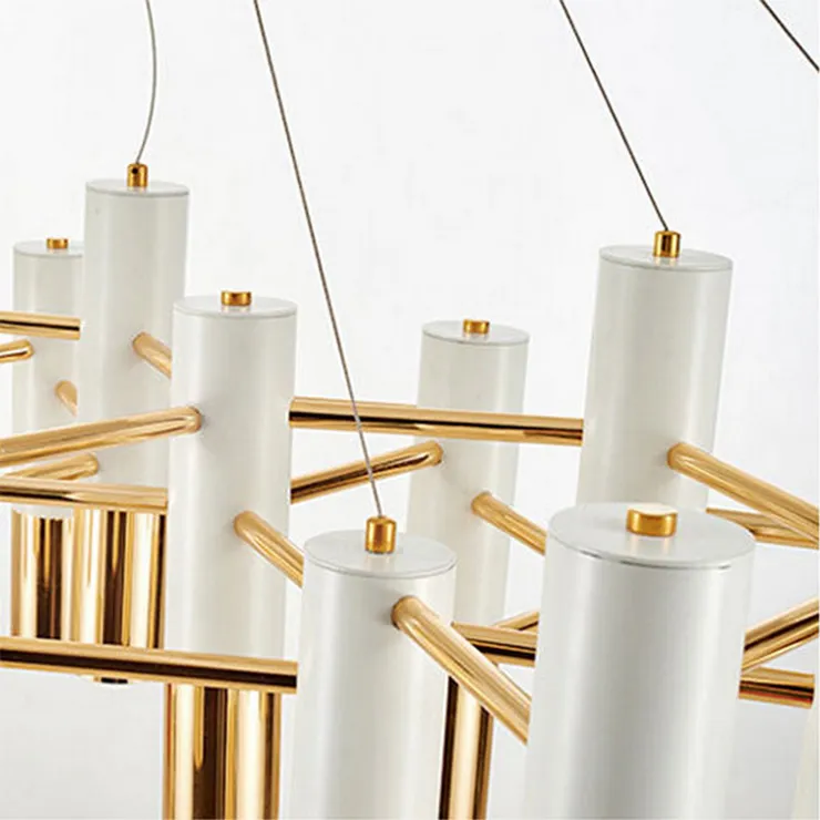 Люстра Ike 13 Lamp  Белый+Золотой в стиле Delightful