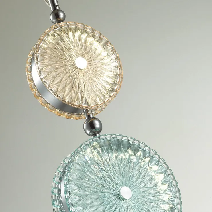 Светильник подвесной Lolly Pop Chrome yellow/blue