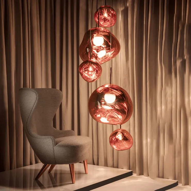 Светильник подвесной Melt Copper в стиле Tom Dixon