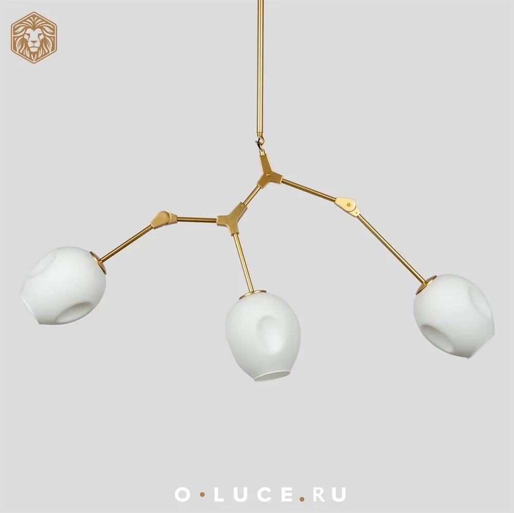 Люстра Branching Bubbles 3 Gold в стиле Lindsey Adelman