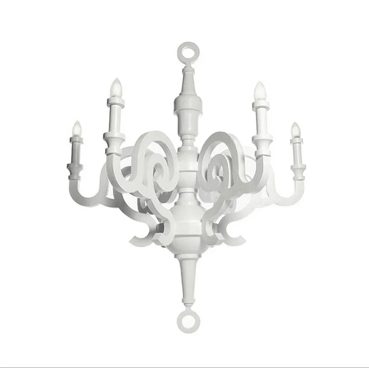 Люстра Paper Chandelier  Диаметр 90 см / Высота 110 см Белый в стиле Moooi