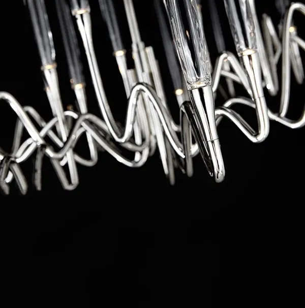 Люстра 12 Round Chandelier Nickel D70 в стиле Il Pezzo Mancante
