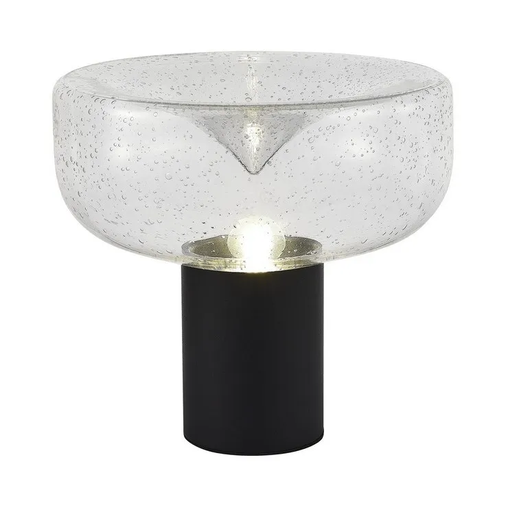 Настольная лампа Volcano Black/Transparent with bubbles