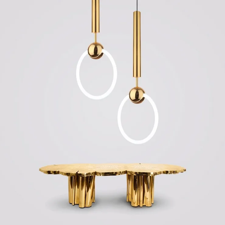 Светильник Ring Light Gold D20 в стиле Lee Broom