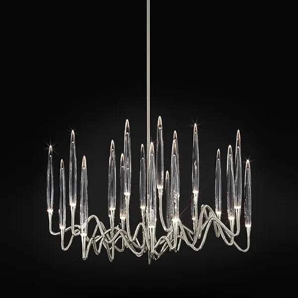 Люстра 12 Round Chandelier Nickel D70 в стиле Il Pezzo Mancante