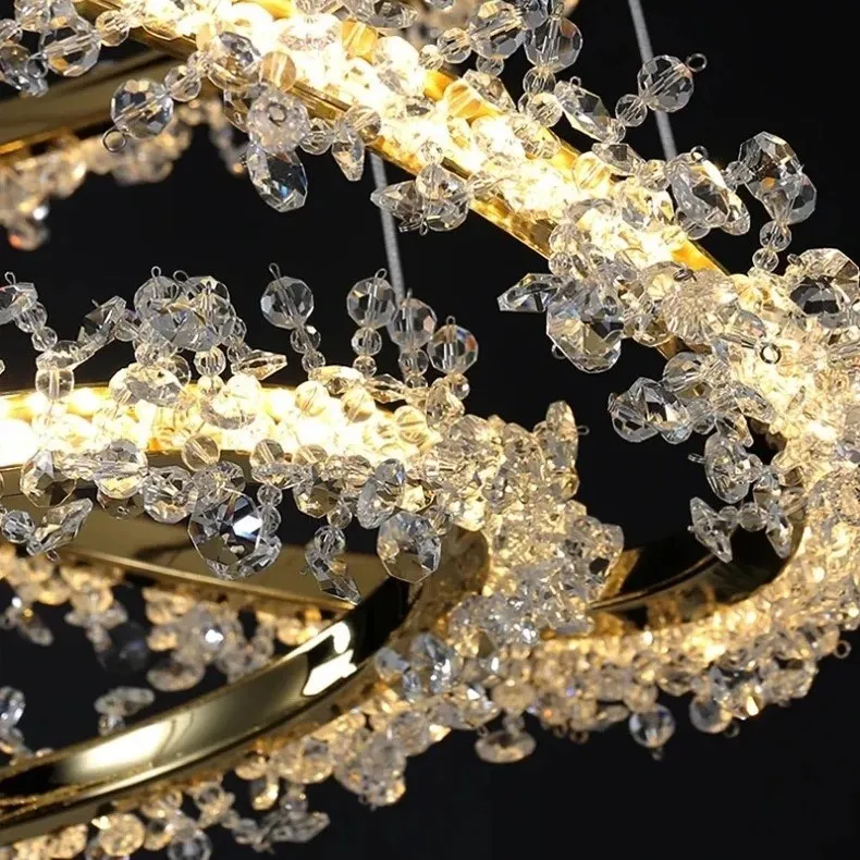 Люстра Halo Crystal Pendant Lamp золото D110