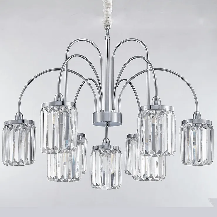 Люстра Greensboro, Chrome Clear glass D80*H58 cm