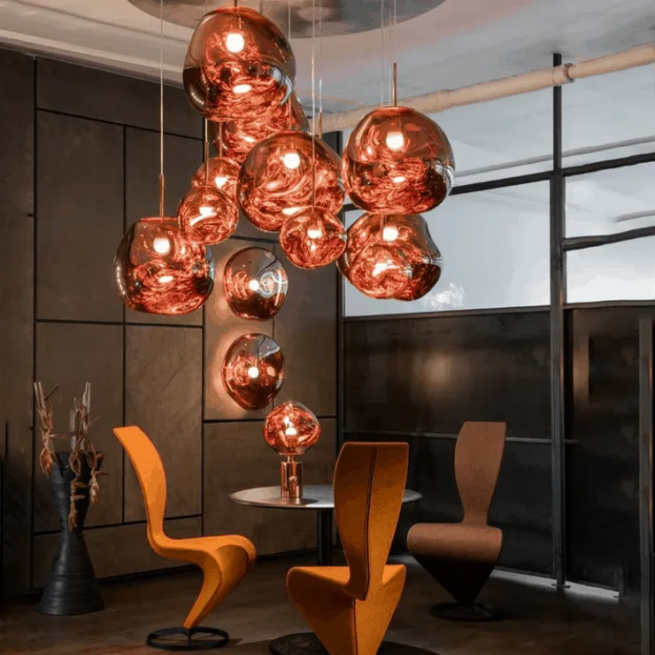Светильник подвесной Melt Copper в стиле Tom Dixon