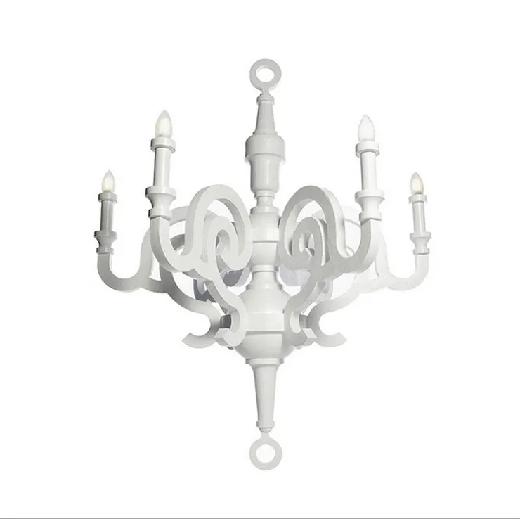 Люстра Paper Chandelier  Диаметр 70 см / Высота 90 см Белый в стиле Moooi
