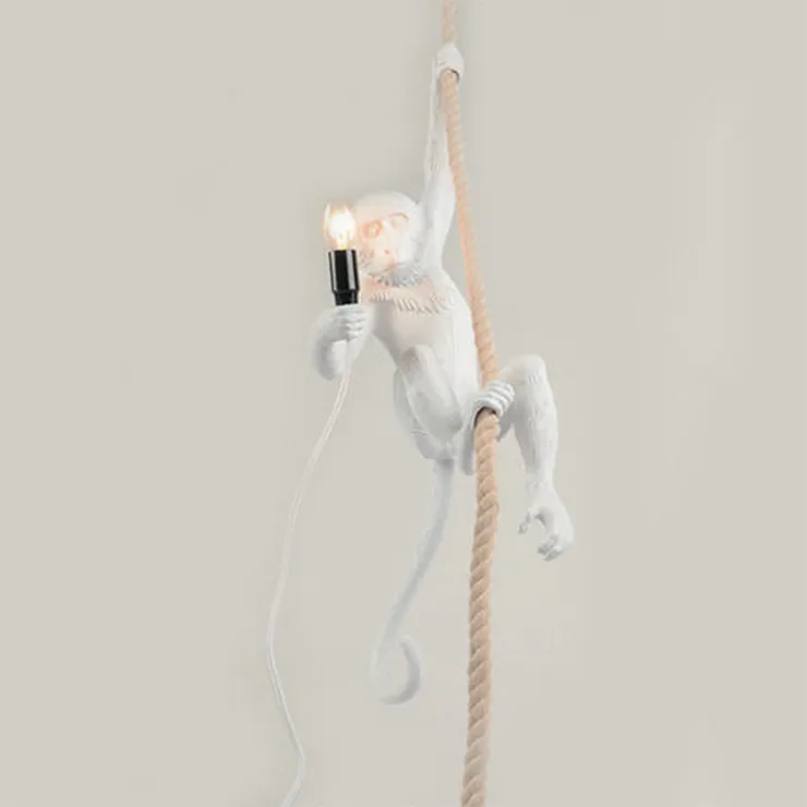 Светильник Monkey Обезьяна с Лампой White левая в стиле Seletti