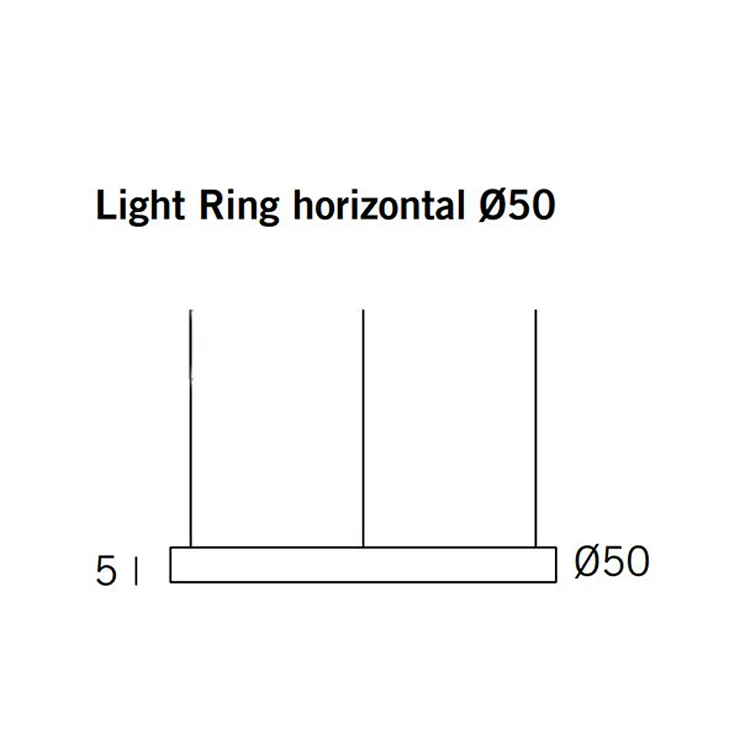 Светильник Light Ring Horizontal D50 Brass в стиле Henge