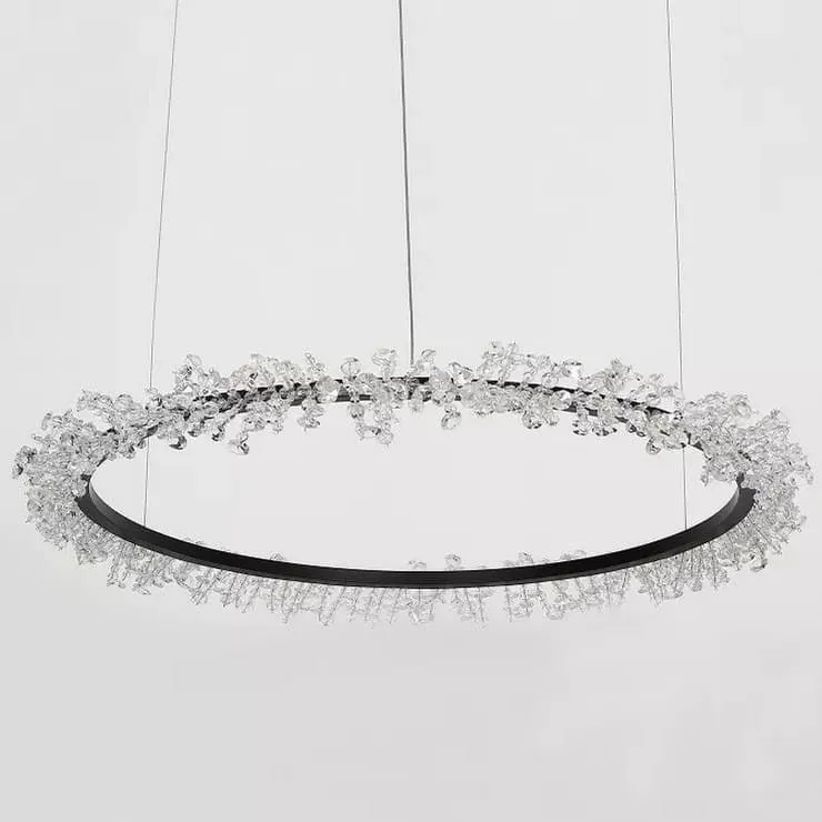 Люстра Halo Crystal Pendant Lamp черный D120