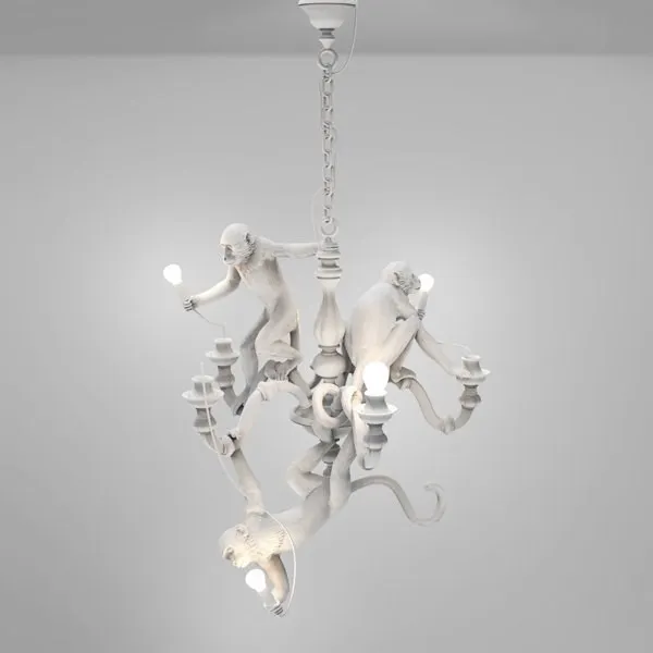 Люстра Подвесная Monkey Lamps Trio White в стиле Seletti
