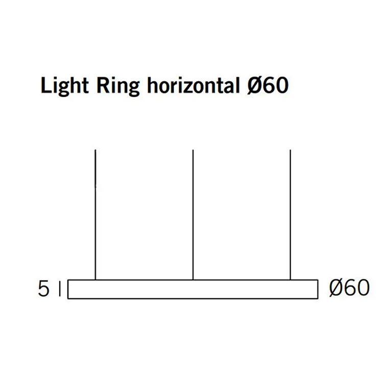 Светильник  Light Ring Horizontal D60 Brass в стиле Henge
