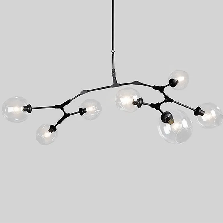 Люстра Branching Bubbles 7 Black в стиле Lindsey Adelman