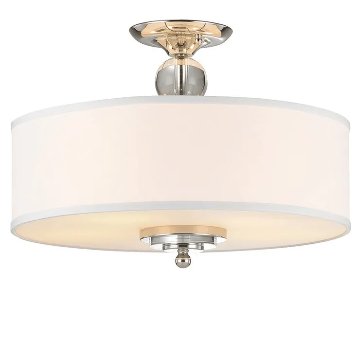Cветильник Albuquerque, Nickel Clear crystal Shade white D50*H38 cm
