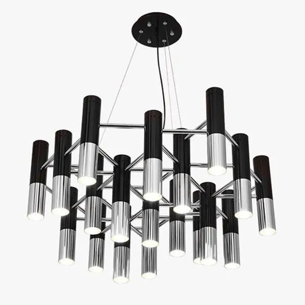 Люстра Ike 19 Lamp Черный+Серебряный в стиле Delightful