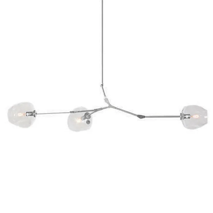 Люстра Branching Bubbles 3 Long Nickel в стиле Lindsey Adelman