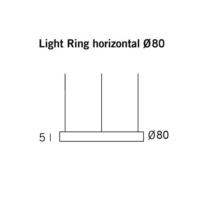 Светильник Light Ring Horizontal D80 Nickel в стиле Henge