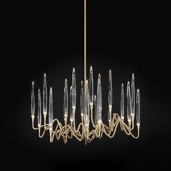 Люстра 12 Round Chandelier Gold D60 в стиле Il Pezzo Mancante