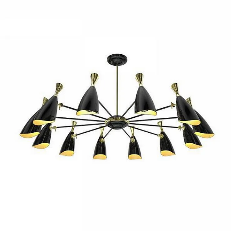 Люстра Duke 12 Round Black в стиле Delightful