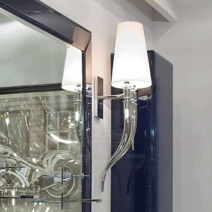 Бра Brunilde белый хром H70 см в стиле Ipe Cavalli
