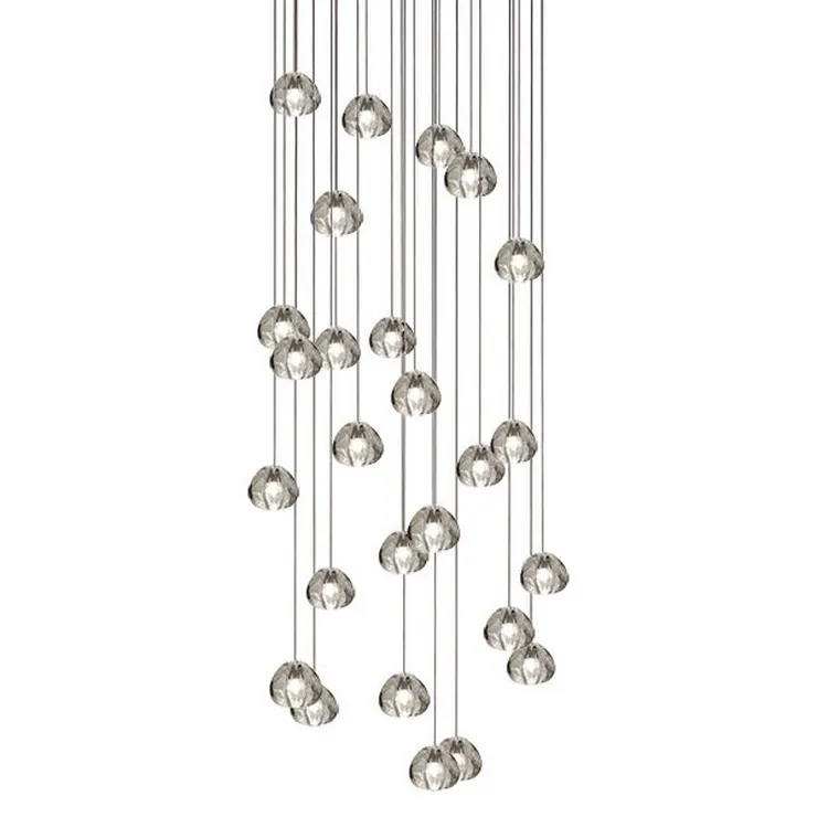 Светильник  Mizu 26 Twenty Six Pendant Chandelier Квадрат / 50 см X 50 см в стиле Terzani