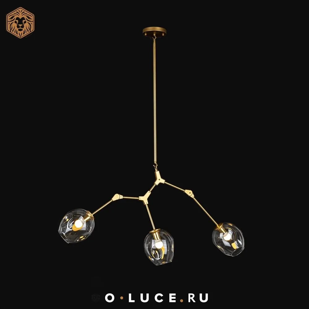 Люстра Branching Bubbles 3 Gold в стиле Lindsey Adelman