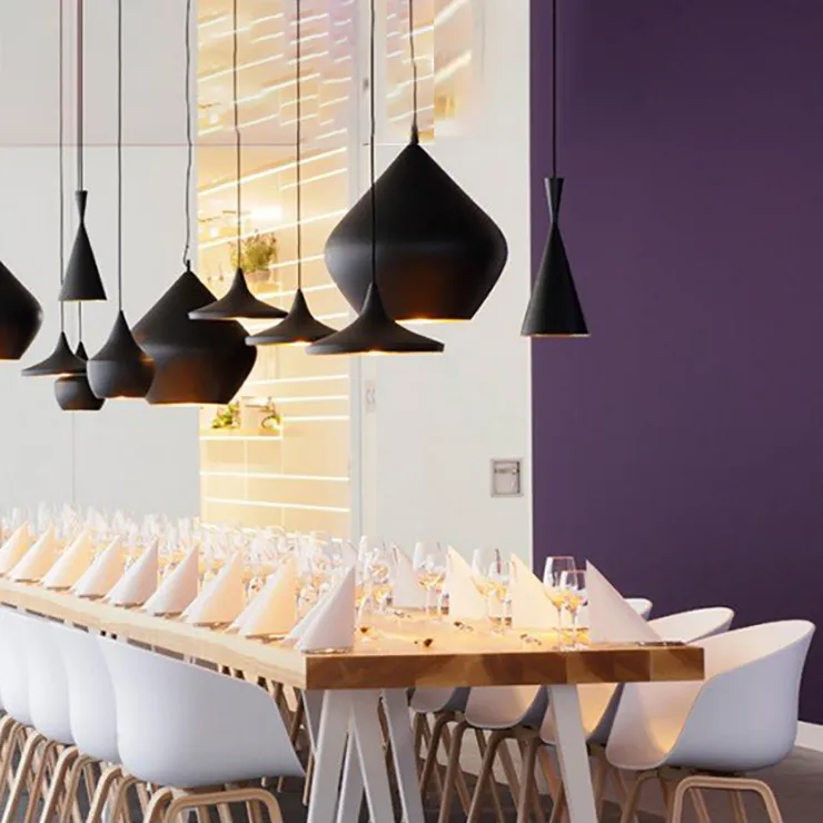Светильник Beat Light Stout Black D50 см / H48 см Черный в стиле Tom Dixon