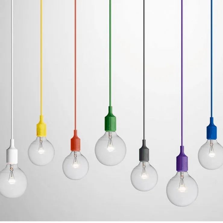 Светильник E27 Color  Фиолетовый в стиле Muuto